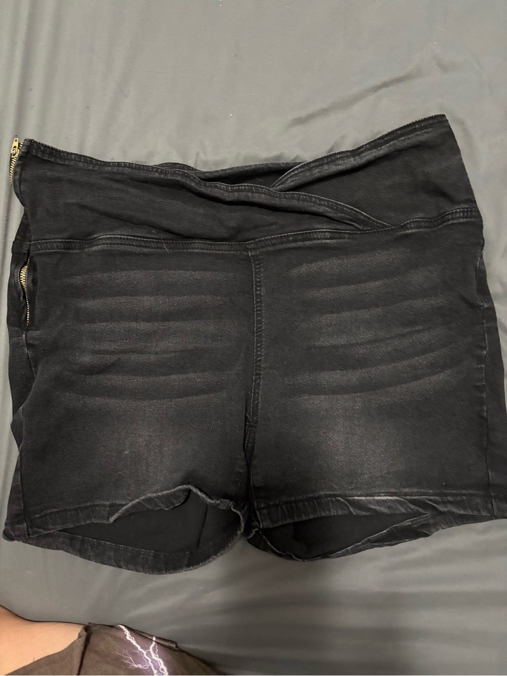 SHEIN Black Denim Jean Shorts